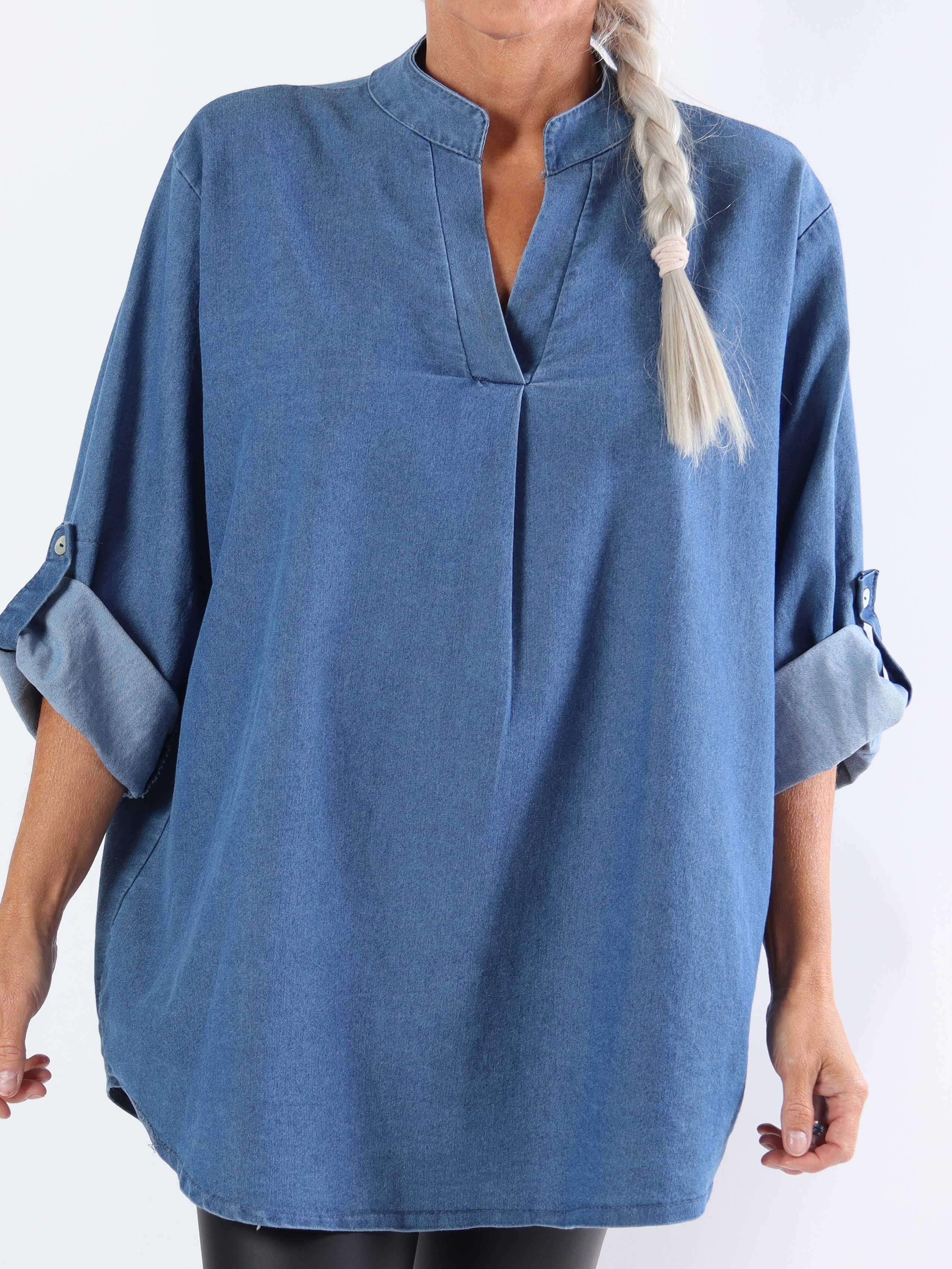 Vanesa Denim - Let plus size tunika i denim